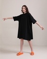 Shop Women's Black Oversized Fit Free Size Dress-Full