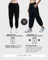 Shop Women's Black Oversized Joggers-Design