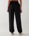 Shop Women's Black Oversized Joggers-Full