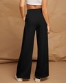 Shop Women's Black Oversized Pleated Wide Leg Korean Pants-Design
