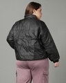 Shop Women's Black Oversized Plus Size Jacket-Design