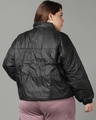 Shop Women's Black Oversized Plus Size Jacket-Design