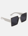 Shop Women's Black Oversized Polarised Lens Sunglasses-Full