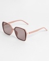 Shop Women's Black Oversized Polarised Lens Sunglasses-Full