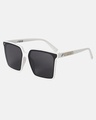 Shop Women's Black Oversized Polarised Lens Sunglasses-Full