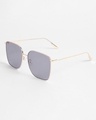 Shop Women's Black Oversized Polarised Lens Sunglasses-Full