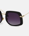 Shop Women's Black Oversized Polarised Lens Sunglasses