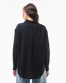 Shop Women's Black Oversized Shirt-Full
