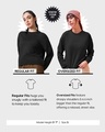 Shop Women's Black Oversized Crochet Sweater-Design