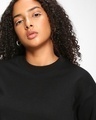 Shop Women's Black Oversized Sweatshirt