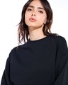 Shop Women's Black Oversized Sweatshirt