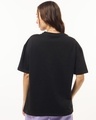 Shop Women's Black Oversized T-shirt-Full