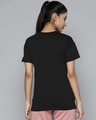 Shop Women's Black Pause and Reset Typography Slim Fit T-shirt-Design