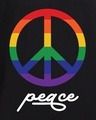 Shop Women's Black Peace Graphic Printed Oversized T-shirt-Full