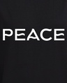 Shop Women's Black Peace Typography Oversized T-shirt