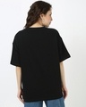 Shop Women's Black Play Back Graphic Printed Oversized T-shirt-Full