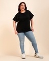 Shop Women's Black Plus Size Boyfriend T-shirt-Full