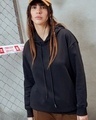 Shop Women's Black Plus Size Hoodies-Front