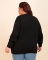 Shop Women's Black Plus Size Super Loose Fit Sweatshirt-Design