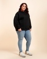 Shop Women's Black Plus Size Super Loose Fit Sweatshirt-Full