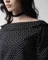 Shop Women's Black Polka Dot Print Top