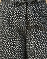 Shop Women's Black Polka Printed Loose Comfort Fit Plus Size Flared Pants