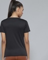 Shop Women's Black Positive Typography Slim Fit T-shirt-Full