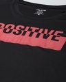 Shop Women's Black Positive Typography Slim Fit T-shirt