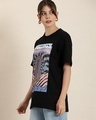 Shop Women's Black Positivity Graphic Printed Oversized T-shirt-Design