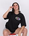 Shop Women's Black Pride Graphic Printed Oversized T-shirt-Front