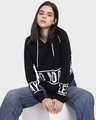 Shop Women's Black Do More Typography Hoodie-Front