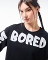 Shop Women's Black Bored Typography Oversized Short Top
