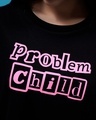 Shop Women's Black Problem Child Typography T-shirt