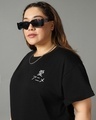 Shop Women's Black Promo Graphic Printed Plus Size Boyfriend T-shirt