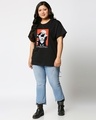 Shop Women's Black Prophecy Graphic Printed Plus Size Boyfriend T-shirt-Design