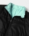 Shop Women's Black & Sage Reversible Super Loose Puffer Jacket