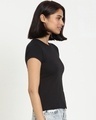Shop Pack of 2 Women's Black & Purple Slim Fit T-shirt-Full