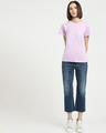 Shop Pack of 2 Women's Black & Purple Slim Fit T-shirt