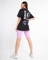Shop Women's Black Rave Graphic Printed Oversized T-shirt-Full