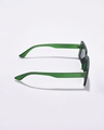 Shop Women's Black Rectangle Polarised Lens Sunglasses-Design