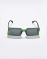 Shop Women's Black Rectangle Polarised Lens Sunglasses