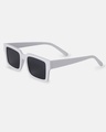 Shop Women's Black Rectangular Polarised Lens Sunglasses-Full