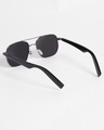 Shop Women's Black Rectangular Polarised Lens Sunglasses