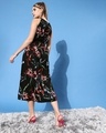 Shop Women's Black & Red All Over Floral Printed Dress-Design