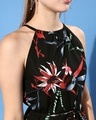 Shop Women's Black & Red All Over Floral Printed Dress