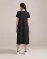 Shop Women's Black Relaxed Fit A-Line Dress-Design