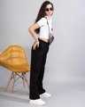 Shop Women's Black Relaxed Fit Cargo Pants