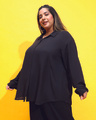 Shop Women's Black Relaxed Fit Plus Size Shirt-Design