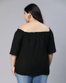 Shop Women's Black Relaxed Fit Plus Size Top-Full