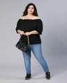 Shop Women's Black Relaxed Fit Plus Size Top